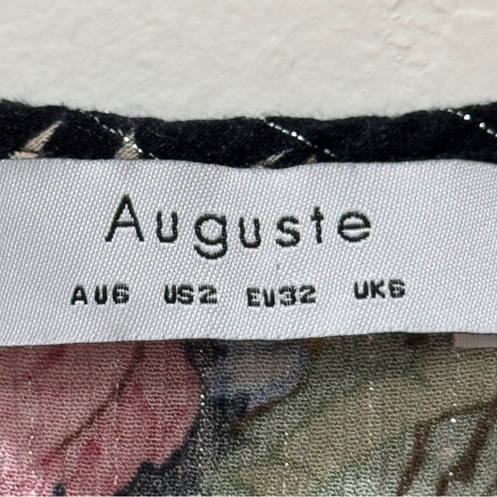 Auguste the Label Delilah Frill Maxi Dress Floral High Low Women's US 2 - Picture 7 of 16